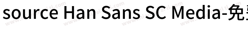 source Han Sans SC Media字体转换